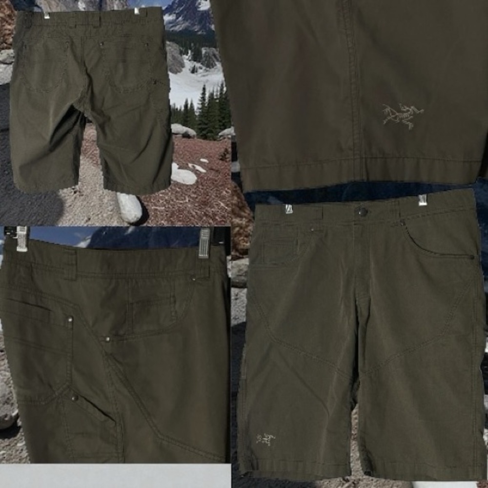 ARCTERYX MENS BASTION SHORTS SZ36 INSEAM 12.5. BROWN BREATHABLE HIGHLY DURABLE - Picture 7 of 10